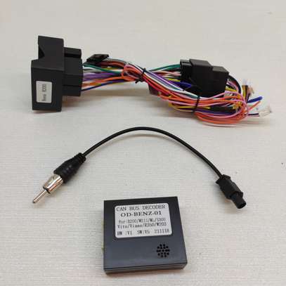 Audio Wiring Harness Adapter With Canbus Box ForBenz W203 image 1