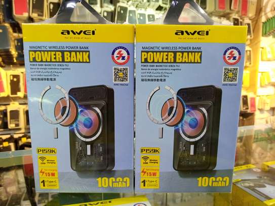 Awei P159K 10000mah Portable Powerbank Magnetic Wireless image 2