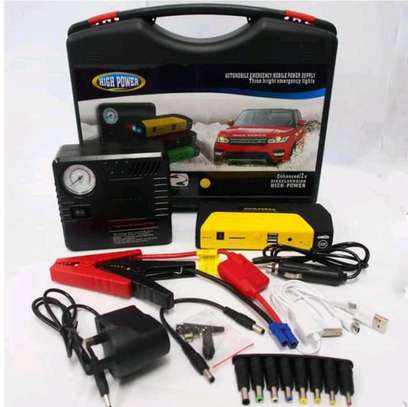 Car jump starter power bank with air compressor & laptop image 1