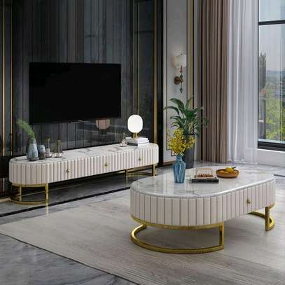 Modern coffee table and tv stand image 1