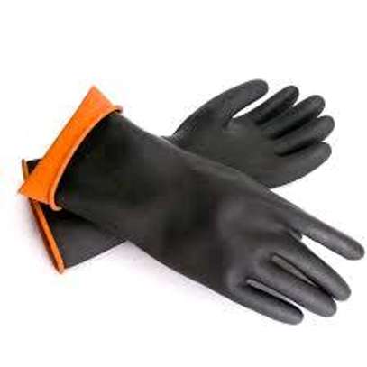 Heavy duty chemical resistant Industrial rubber gloves image 5