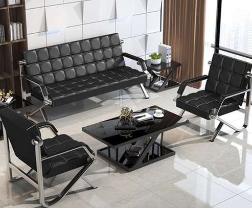 Office Sofa: Modern Leather  Sofa with Armrest image 1