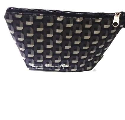 womens navy patterned coin make up accessories purse image 1