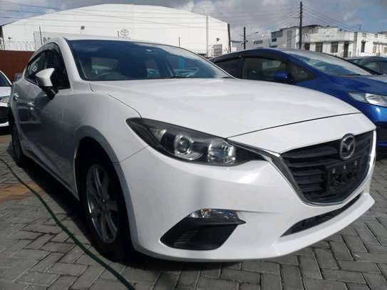 Mazda axela new shape white color image 4