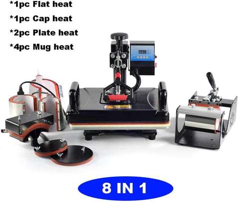 8 In1 Combo Plate / Mug / Cap / TShirt Heat Transfer Machine image 1