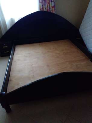 Hardwood bed and heavy duty matress image 1