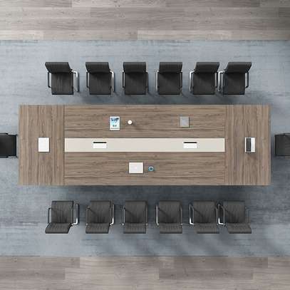 Modern Executive Conference Table Set – Solid Wood image 6