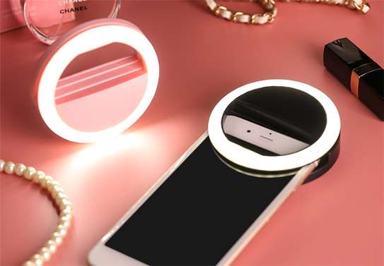 Rechargeable Selfie Portable Flash Led Camera Ring Light for all mobile image 1