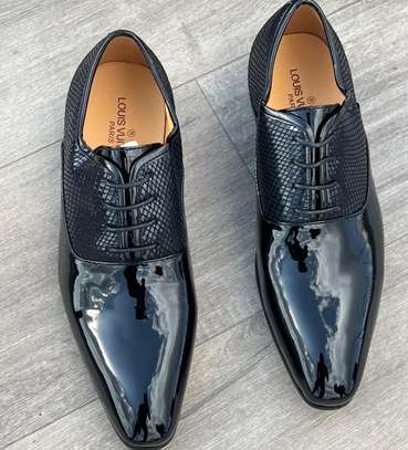 Louis Vuitton Official Black Leather Shoes [Size 38-45]