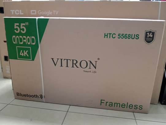Vitron 55 inch smart android frameless UHD 4k tv image 1