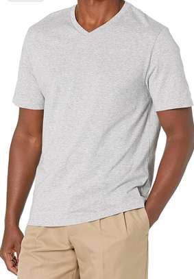 Grey V-Neck T-shirts image 1