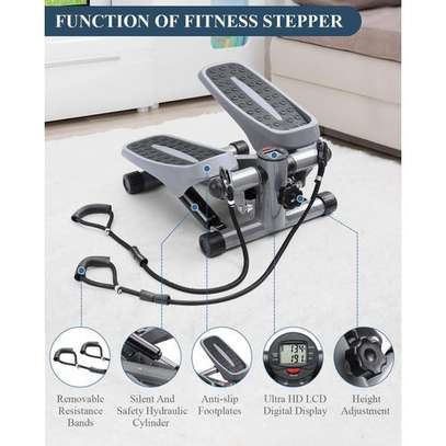 Outengda Mini Fitness Twist Stepper Electronic Display Home Exercise Workout Machine Fitness Equipment For Home Gym With Resistance Bands Mini Fitness Twist Stepper Electronic Display Home Workout Machine Fitness Equipment For Home Gym With Resistance Bands image 2