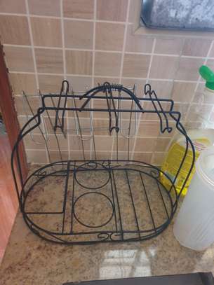 Dish drying rack and tray image 1
