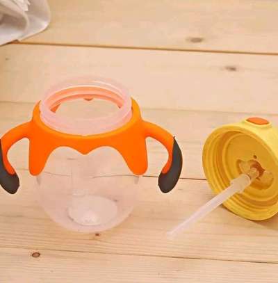 250Ml Portable Kids Baby Cup Training Straw Water bottle image 3