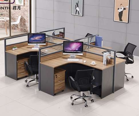 OFFICE DESK: 2 Way Office Workstation Desk image 5