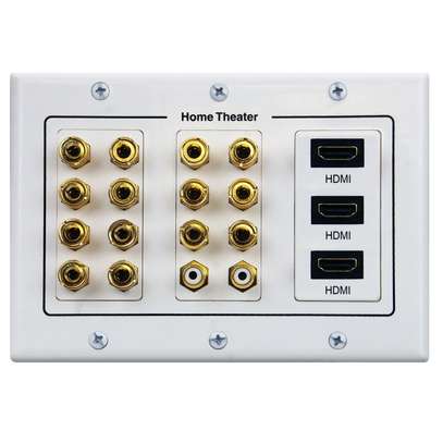 7.1/7.2 Home Theater Speaker Wall Plate image 1