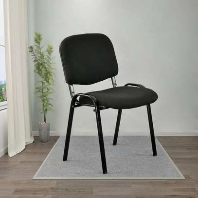 Office chair: stackable black Tosca visitor seat image 2