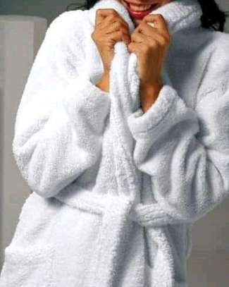 White cotton bathrobes image 1