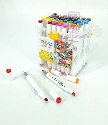 48 Colors Double Tipped Art Markers in Carrying Case image 1