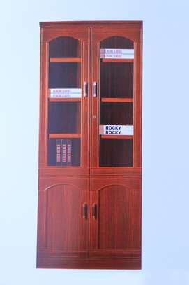 Office cabinet: Classic office wooden door wall unit image 3