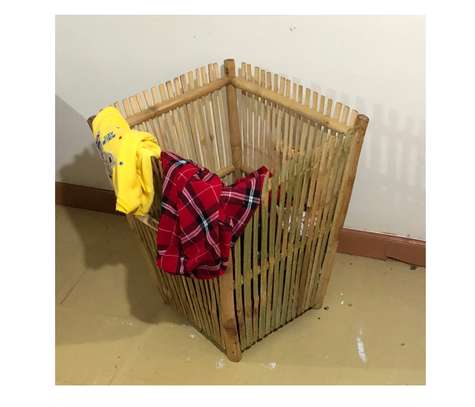 Bamboo Multipurpose Laundry Basket Toy Basket Large size image 3