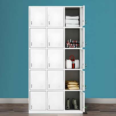 12-Locker steel office staff cabinet image 2