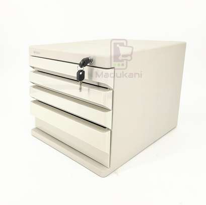 5-Layer Desktop Plastic File Cabinet Storage with Lock image 5