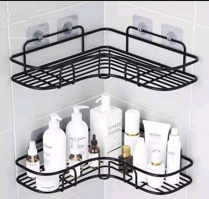 Metallic corner triangular bathroom/kitchen organizer image 2