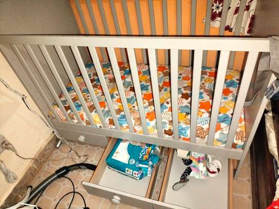 Baby cot with mattress image 3