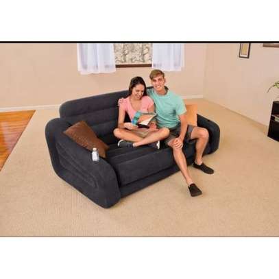 Inflatable pullout sofabed greyish black image 2