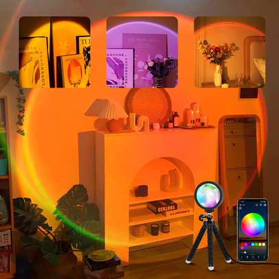 Degree Rotation Rainbow Projection Lamp image 1
