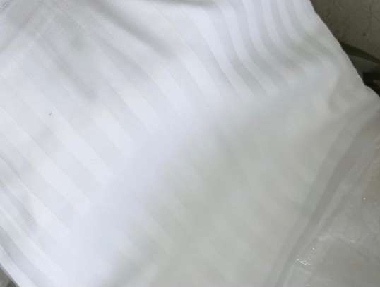 white striped hotel/home bedsheets image 6
