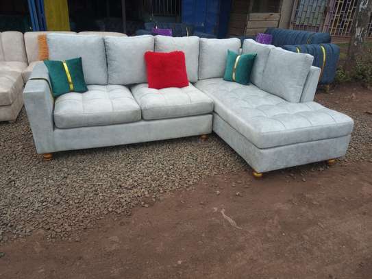 L shape 6 seater sofa set made by hand wood image 1