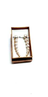 Womens Long Pearl Earrings image 2