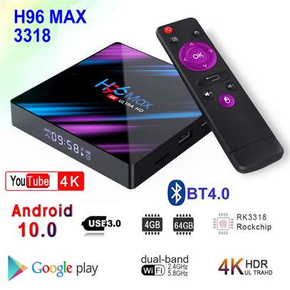 H96 max 4k 64-bit android tv box 4gb ram, 64gb. image 2