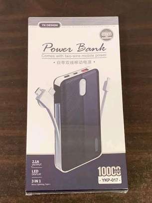 10000mAh PowerBank with triple Cable Charger image 1