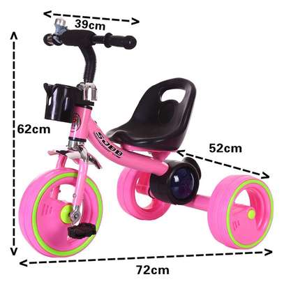3 wheeler mini baby pink trike / girls kids push tricycle wholesale / tricycle 2-6years old image 1