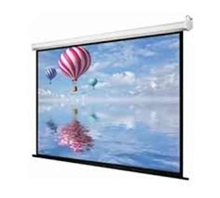 Electric projection screen 84x84 image 1
