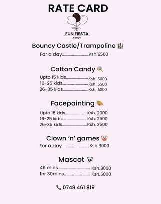 Bouncy castles,face painting,mascots,clowns,cotton candy image 1