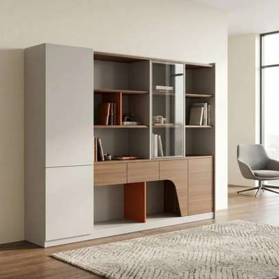 Office Cabinet;  Imported Executive Office Wall Unit image 6