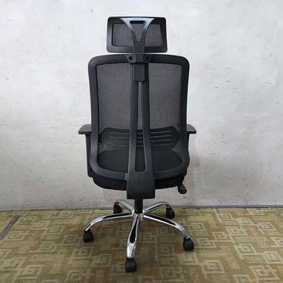 Office Chair: Height Adjustable, Ergonomic Black Office Seat image 4