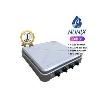 Nunix 4 Burner Table Top Gas Cooker Stove - Metallic Grey image 2