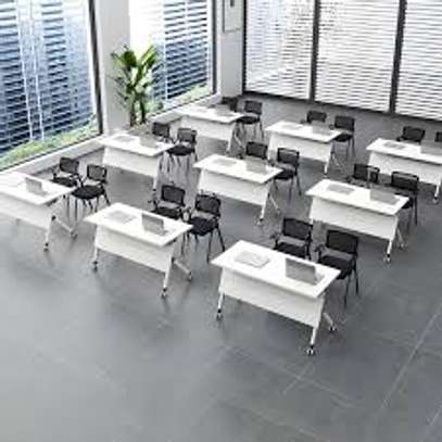 Office Table;  White Folding Conference Room Table image 1