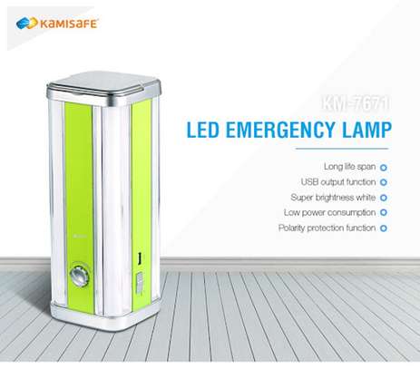 Outdoor Indoor Rechargeable LED Emergency Light (Kamisafe KM-7671) image 1