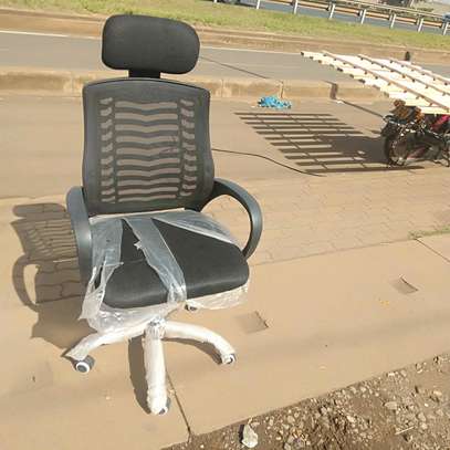 Ergonomic Office Chair Mesh Back Adjustable Headrest image 2