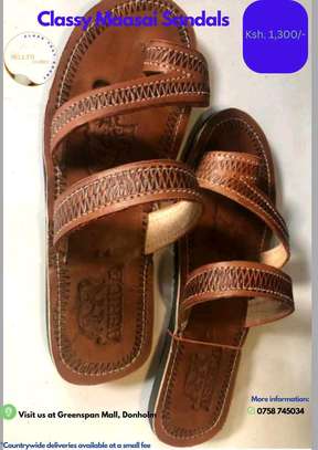 For the lovers of beaded and non beaded men leather sandals image 10