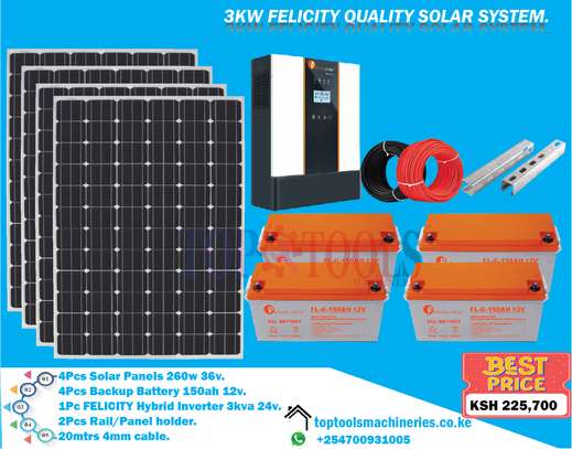 3KW FELICITY QUALITY SOLAR SYSTEM. image 1
