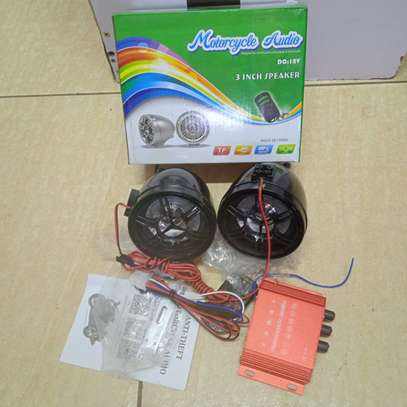 Motorcycle audio mp3 player; 3 inch speaker, 12v. image 2