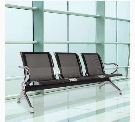 Link Chair: 3 Seater Link Chair, Sturdy Frame, Modern Design image 5