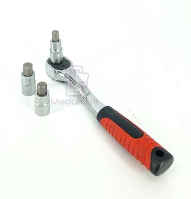 8mm, 12mm, 14mm ½ inch Hex Bit Sockets with Ratchet Handle image 4
